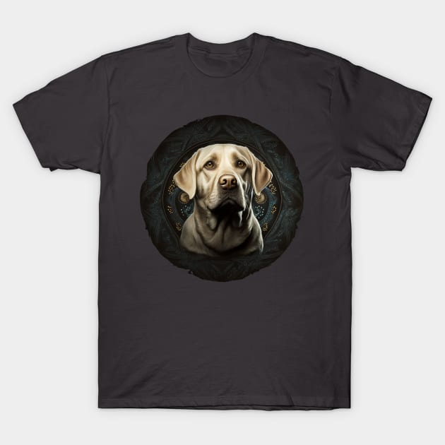 Circular Retro Labrador Owner Golden Black dog Dad Mom T-Shirt by Kertz TheLegend